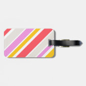 モダンストライプカラフル抽象芸術 ラゲッジタグ (裏面横)