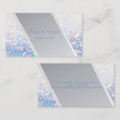 モダンストライプカラフル《写真》ぼけ味 名刺 (正面/裏面)