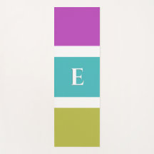 モダンストライプカラーブロックピンクグリーンブルーモノグラム