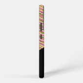 モダンストライプシンプル金ゴールドカラフルブラック SAMSUNG GALAXYケース (右側面)