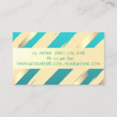モダンストライプスタイリッシュ,フェイク金ゴールド 名刺 (裏面)