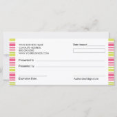 モダンストライプスタイル商品券 (裏面)