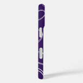 モダンストライプハートモノグラム女子ギフト Case-Mate iPhoneケース (裏面 / 右)