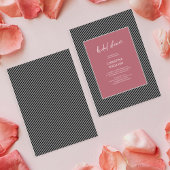 モダンストライプバラ金ゴールドブライダルシャワー 招待状