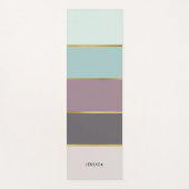 モダンストライプパターパーソナライズされたン ヨガマット (正面)