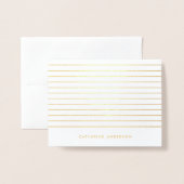 モダンストライプパターン 箔カード (封筒付き正面)