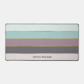 モダンストライプパーソナライズされた デスクマット (正面)