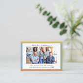 モダンストライプフォトホリデー 名刺 (スタンド正面)