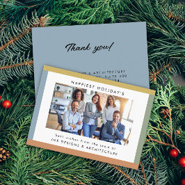 モダンストライプフォトホリデー 名刺