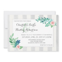 モダンストライプフローラパンジー結婚ズ