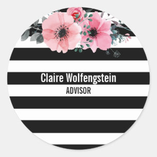 モダンストライプフローラ ラウンドシール