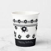 モダンストライプフローラ 紙コップ (左)