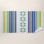 モダンストライププリント ビーチタオル (正面)