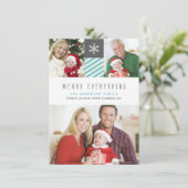 モダンストライプメリーEverything Holiday Photo Card シーズンカード (スタンド正面)