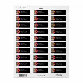 モダンストライプモノグラム差出人住所ラベル ラベル (フルシート)