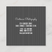 モダンストライプモノグラム |グレー コーリングカード (裏面)