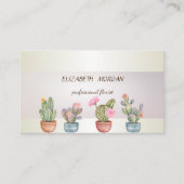 モダンストライプ吸汁性 名刺 (正面)