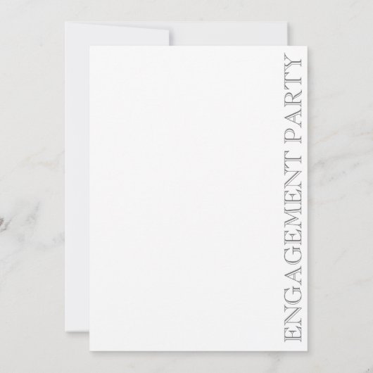モダンストライプ婚約パーティフォト招待状 招待状 (裏面)