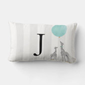 モダンストライプ子供部屋枕 ランバークッション (裏面)