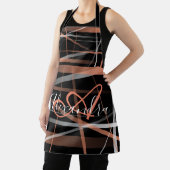 モダンストライプ抽象芸術模様モノグラム エプロン (インサイチュ)