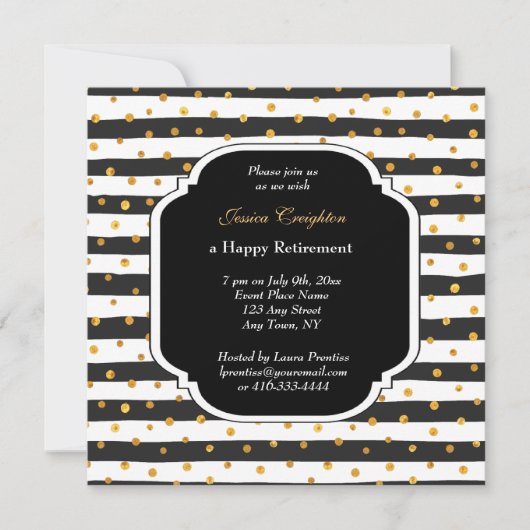 モダンストライプ招待状 招待状 (正面)