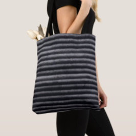 モダンストライプ木炭 トートバッグ