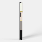 モダンストライプ柄の名前入りデザイン iPhoneケース (右側面)