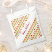 モダンストライプ水玉模様 フェイバーバッグ (クリップ留めされた状態)