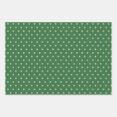 モダンストライプ点と松クリスマス ラッピングペーパーシート (正面3)