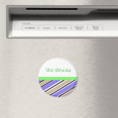 モダンストライプ環境にやさしいことをしようデザイン マグネット (インサイチュ (食洗機))