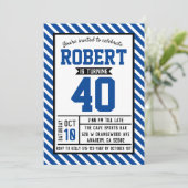 モダンストライプ男40歳 招待状 (スタンド正面)