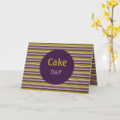 モダンストライプ紙 カード (黄色い花)