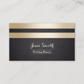 モダンストライプ結婚イベント計画 名刺 (正面)