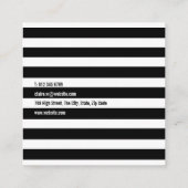 モダンストライプ金ゴールドハートプロフェッショナルスクエア スクエア名刺 (裏面)