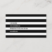 モダンストライプ金ゴールドハートプロフェッショナル 名刺 (裏面)