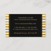 モダンストライプ金ゴールド 名刺 (裏面)