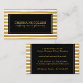 モダンストライプ金ゴールド 名刺 (正面/裏面)