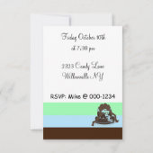 モダンストライプ50番誕生日招待状 招待状 (裏面)