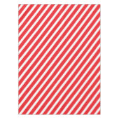モダンストライプ | グラマー赤と白ストライプの テーブルクロス (正面)