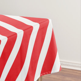 モダンストライプ | グラマー赤と白ストライプの テーブルクロス