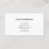 モダンストライプ ゴールドハート プロフェッショナル 名刺 (裏面)