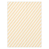 モダンストライプ | ソフトピーチと白ストライプの色 テーブルクロス (正面)