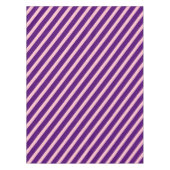 モダンストライプ | ピンク王室のと紫ストライプの テーブルクロス (正面)