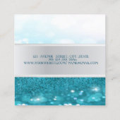 モダンストライプ《写真》ぼけ味 スクエア名刺 (裏面)