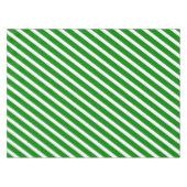 モダンストライプ | 春緑と白ストライプの テーブルクロス (正面(横))