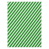 モダンストライプ | 春緑と白ストライプの テーブルクロス (正面)