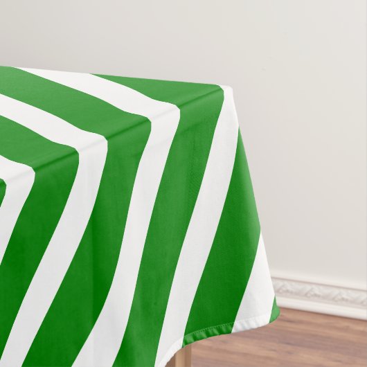 モダンストライプ | 春緑と白ストライプの テーブルクロス (インサイチュ)