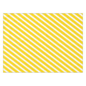 モダンストライプ | 白エレガントと金ゴールドストライプの テーブルクロス (正面(横))