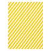 モダンストライプ | 白エレガントと金ゴールドストライプの テーブルクロス (正面)