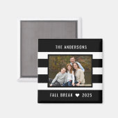 モダンストライプ 編集可能 カラーカスタム フォトマグネット マグネット (正面/裏面)